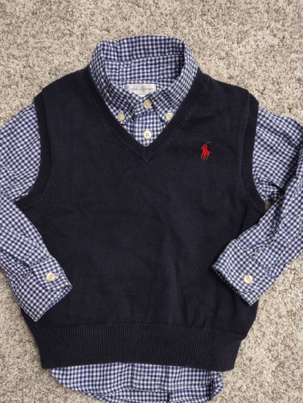Ralph Lauren Dress Shirt And Sweater Vest